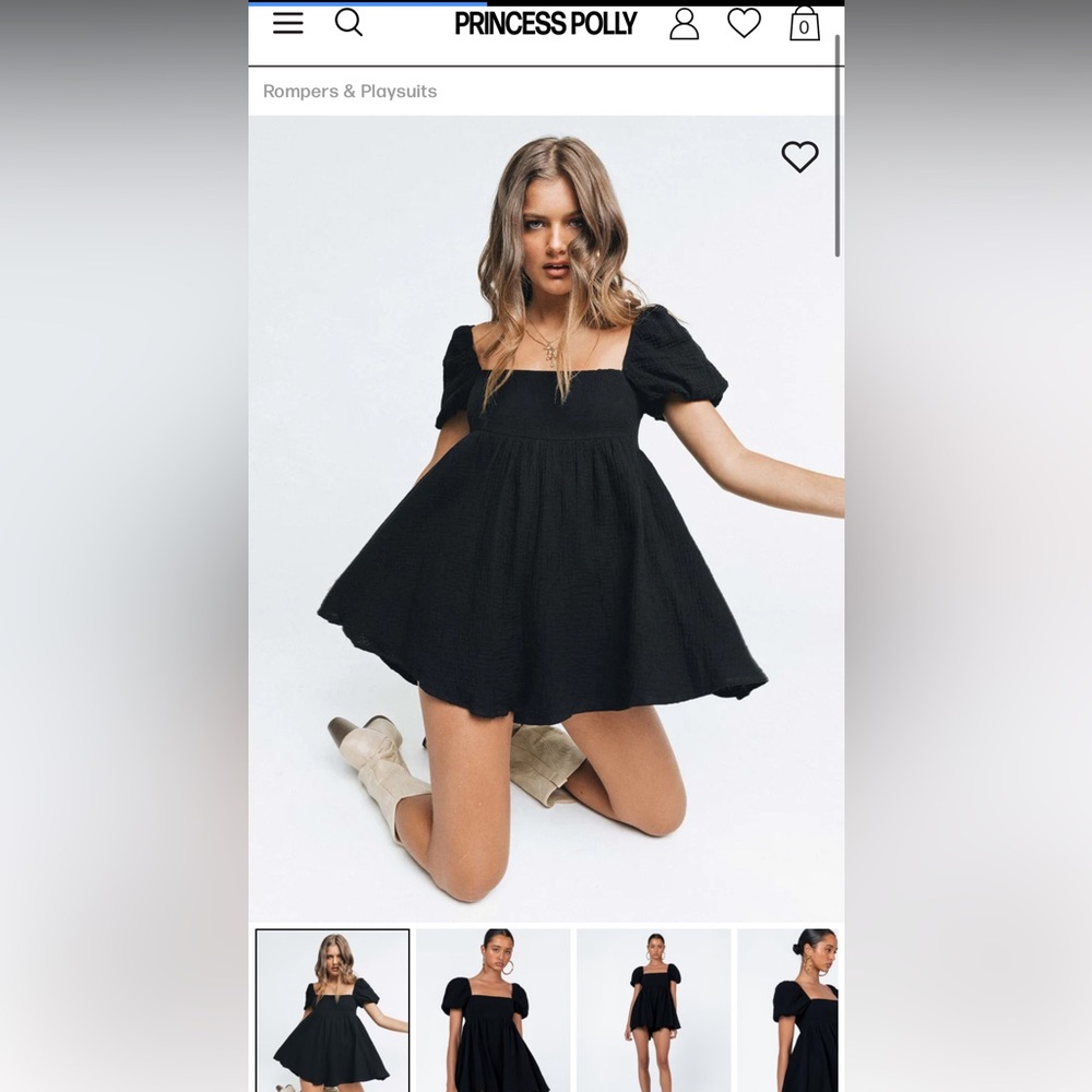 Princess Polly black romper